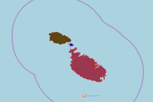 Map of Malta Islands