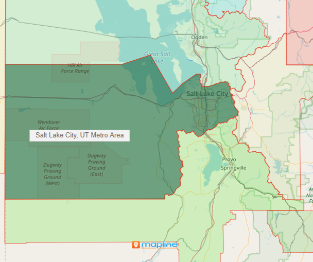 US MSA Map - Mapline