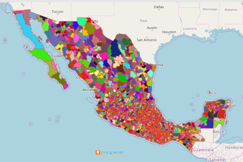 Mexico Municipality Map - Mapline