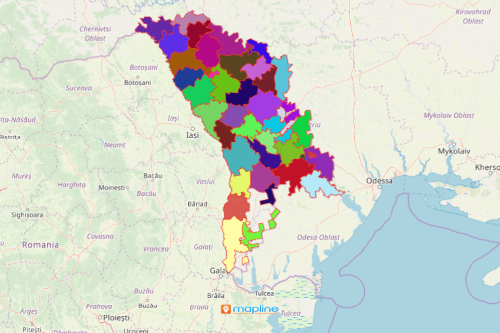 Moldova District Map