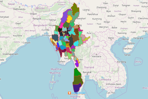 Myanmar District Map