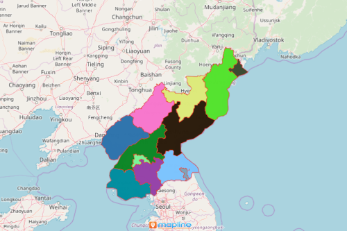 Mapping Provinces of North Korea