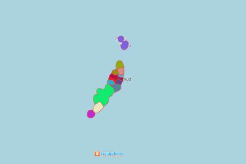 Palau States Map