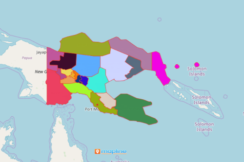 Mapping Provinces of Papua New Guinea