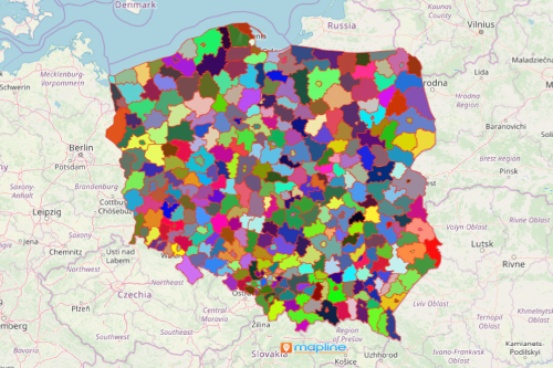 Poland County Map