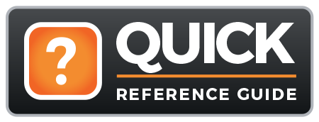 Orange question mark icon that reads Quick Reference Guide