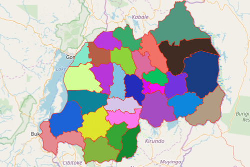 Rwanda District Map
