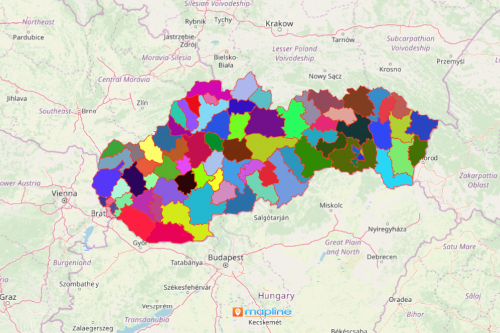 Slovakia District Map