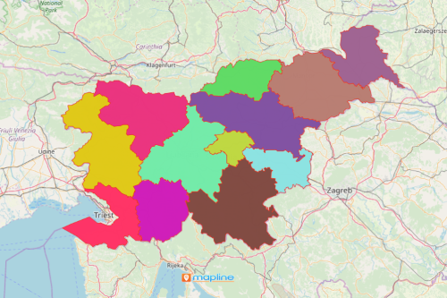 Slovenia Region Map