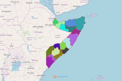 Somalia region map