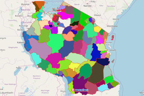 Tanzania District Map