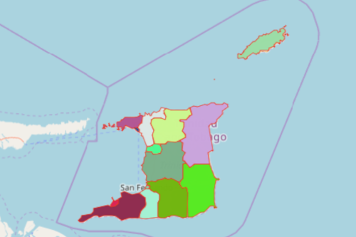 Map of Trinidad and Tobago Regions and Municipalities