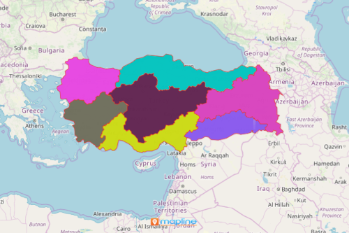 Turkey Region Map