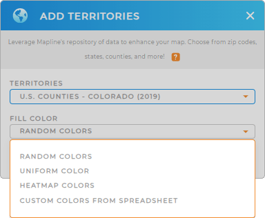 Color styles for U.S. Counties