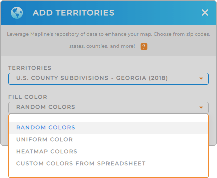Color Style for U.S. County Subdivisions