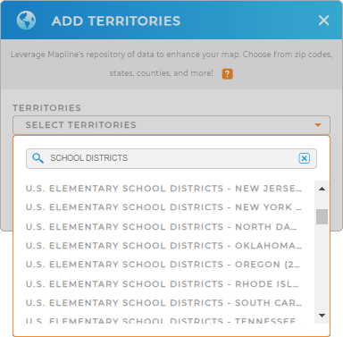 Add US School Districts