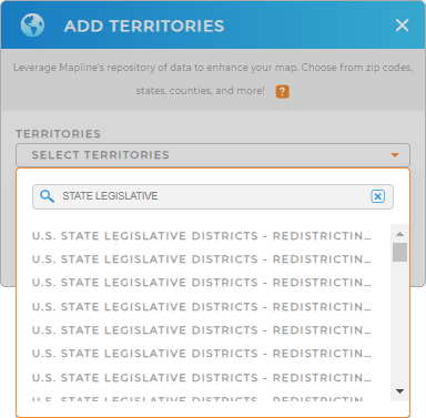 Add US State LEgislative Districts to your map