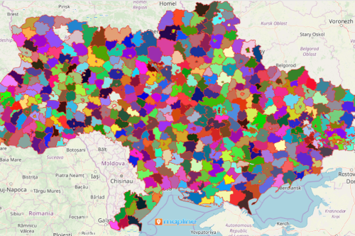 Ukraine District Map