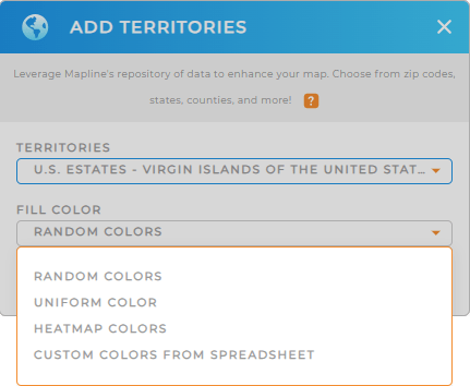 Color Styles for Virgin Islands Estates territory