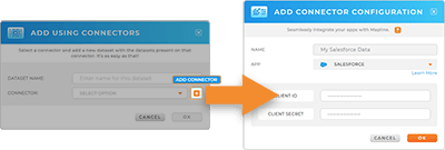 Connect to any application or platform to import your data into Mapline