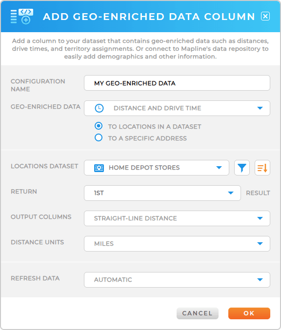 Screenshot of the coverage circle lightbox, with the Fill section highlighted.