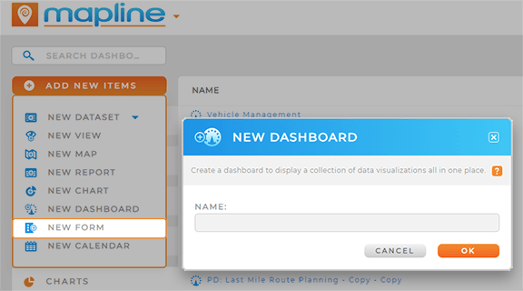Create a field services management dashboard in Mapline