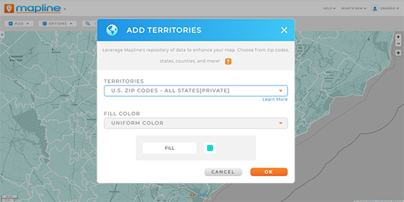 Zip Code Territories Image