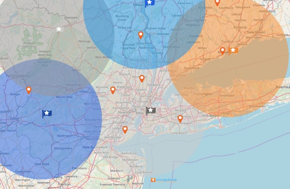 filter example on a US MSA map