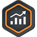 Orange analytics icon