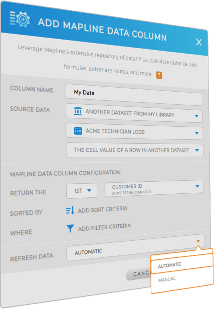 Auto-refresh your data in Mapline