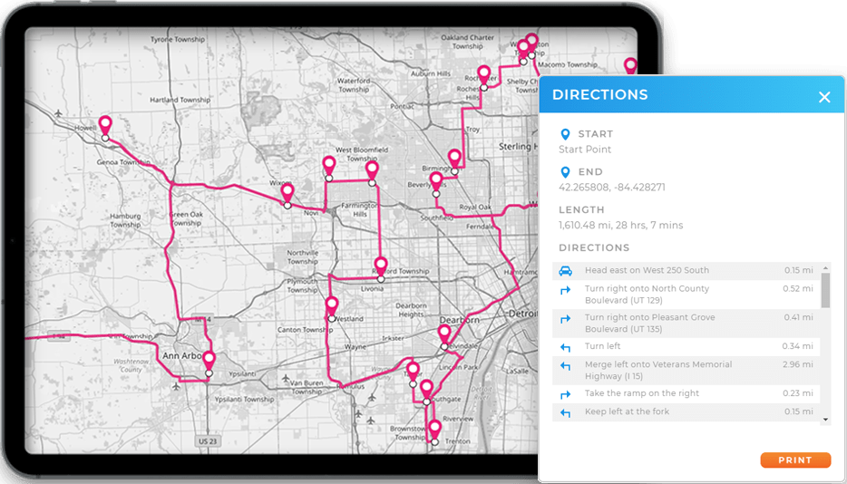 Mapline routing