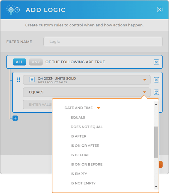 Customize your workflows with date and time filters