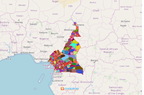 District Map of Cameroon