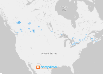 Map of Canada census tracts