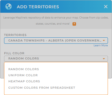 Color-code your Canada townships - Alberta territory map in seconds
Map of Canada townships - Alberta
