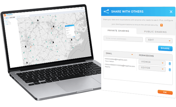 Control sharing permissions with precision in Mapline