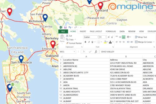 plot locations on a map Create A Map From Excel Plot Locations And Map From Excel Data plot locations on a map