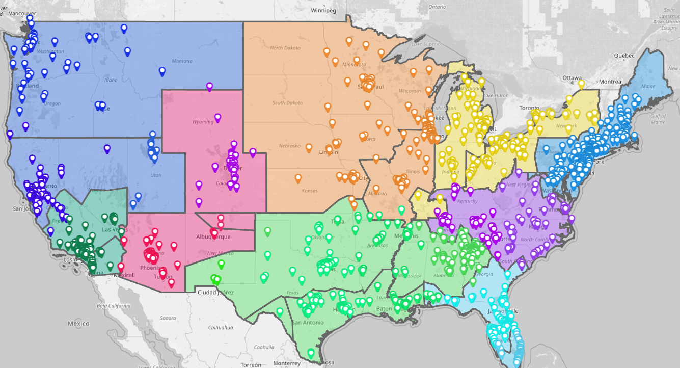 Mapline pin map