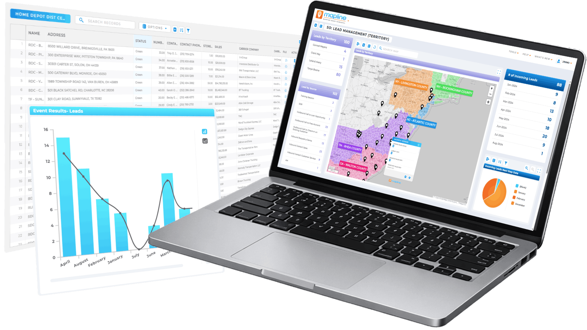 Easily create territories and analyze location relationships in Mapline