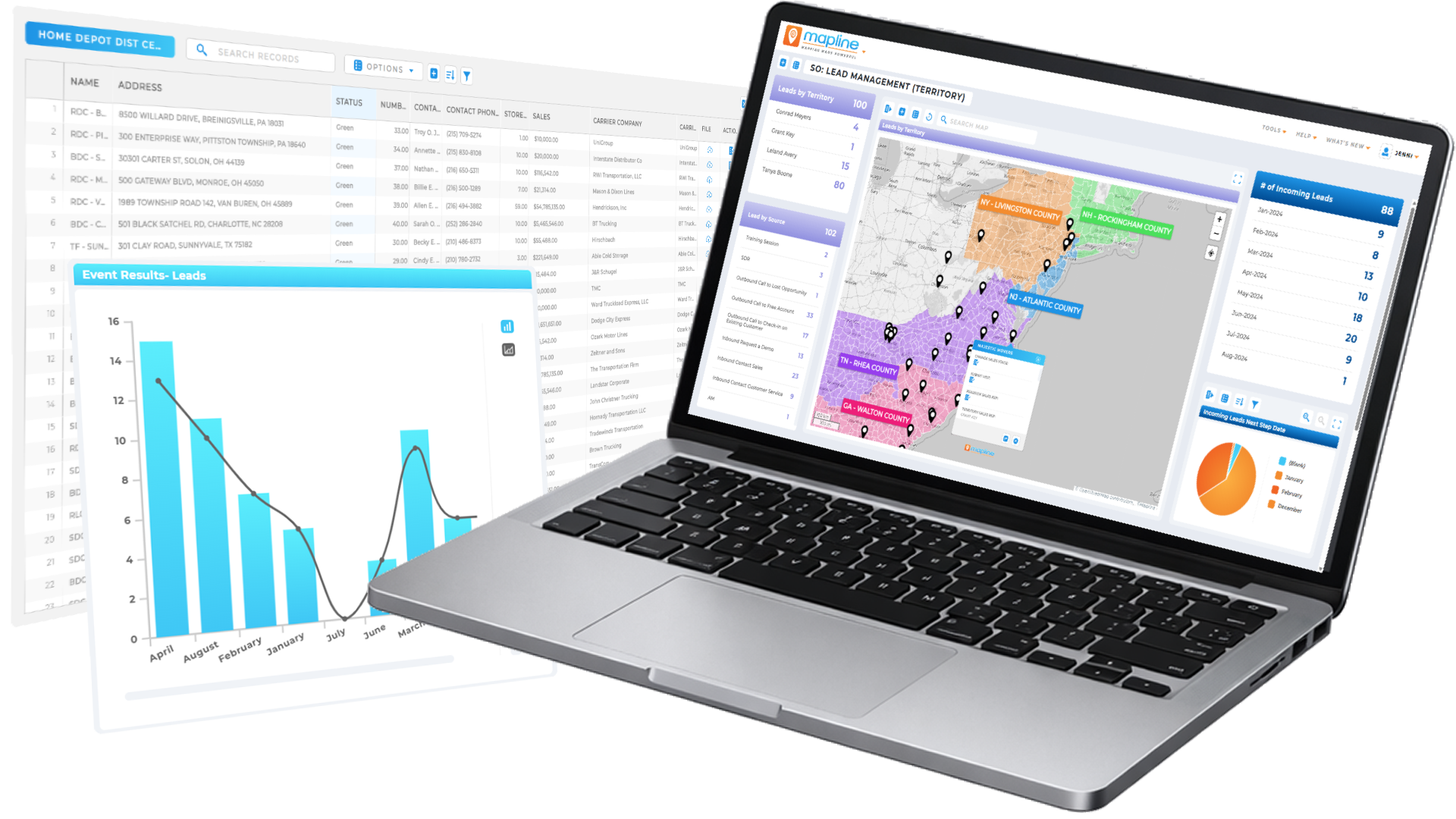Easily create territories and analyze location relationships in Mapline