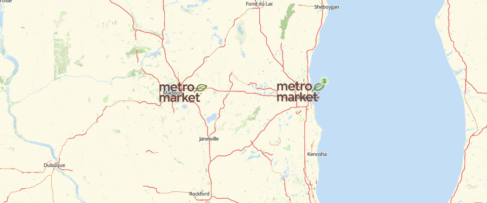 Map of Metro Market Locations
