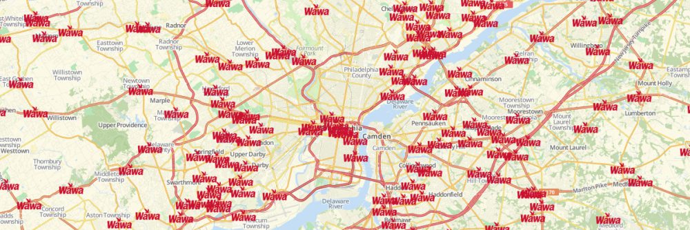 Map of Wawa Store Locations