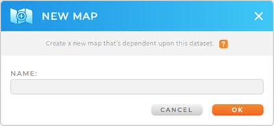 screenshot of the new map lightbox in Mapline