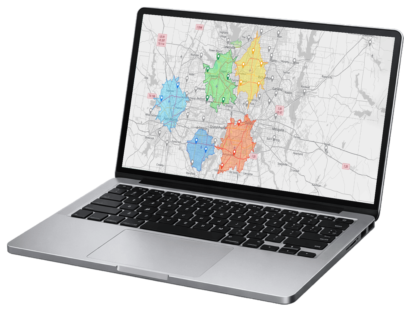 create drive time polygons around pins