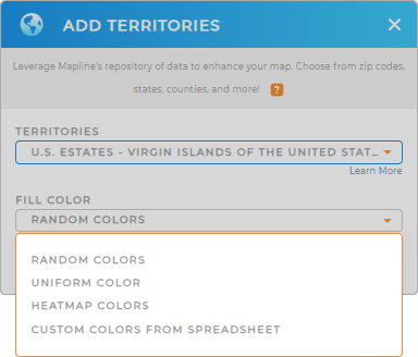 Color-code your Virgin Islands estates territory map in seconds