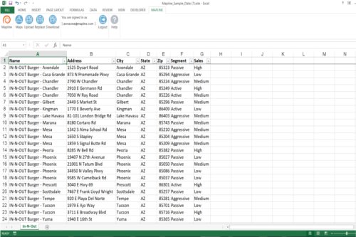 data mapping excel template