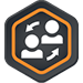 Orange handoff icon