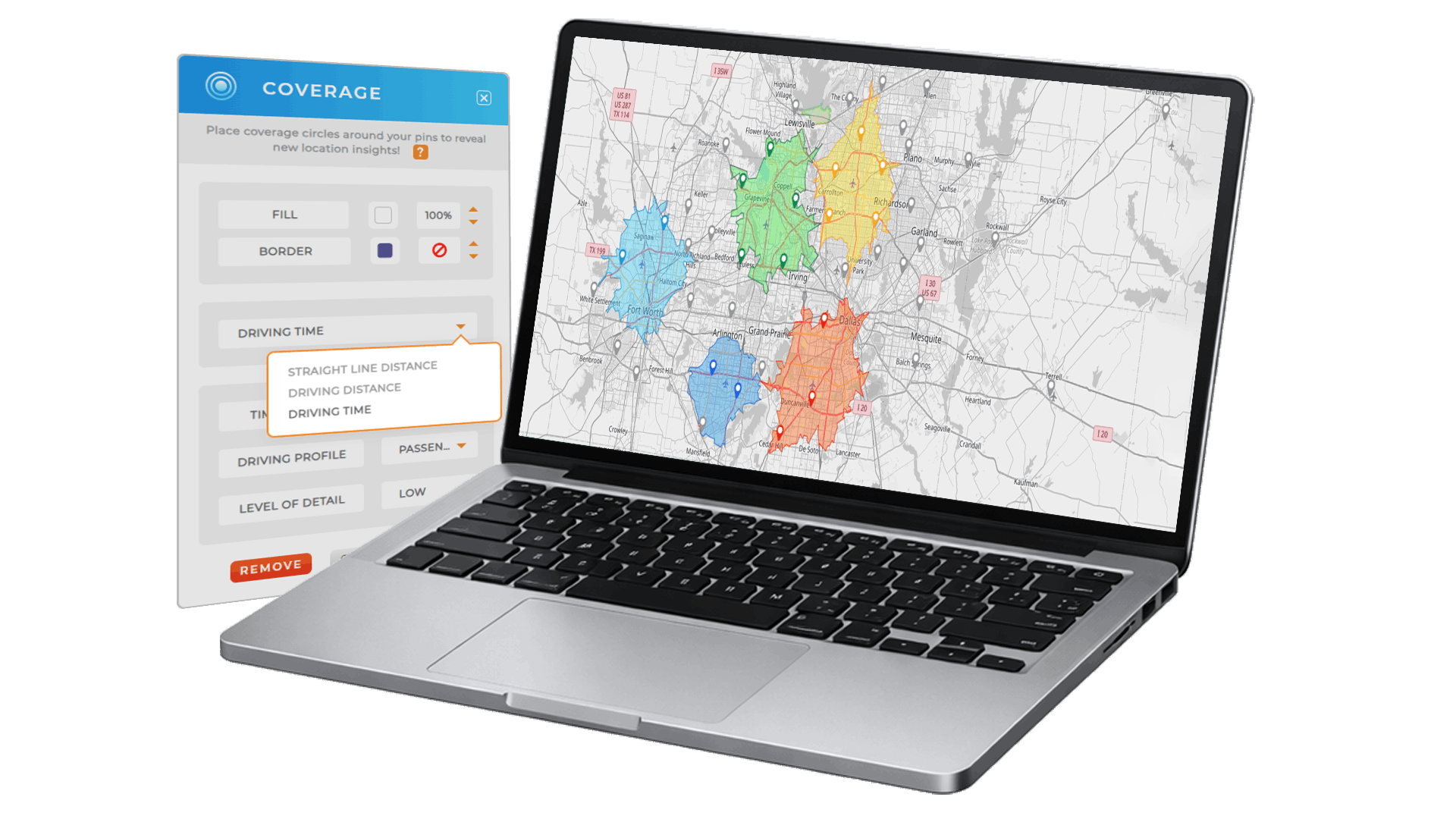 How to create drive time maps with Mapline