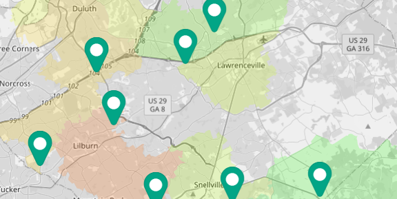 Sales Territories Heat Map