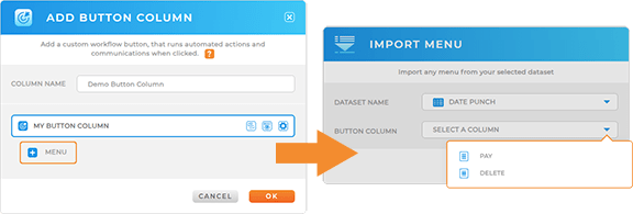 Import workflows from any button column in Mapline